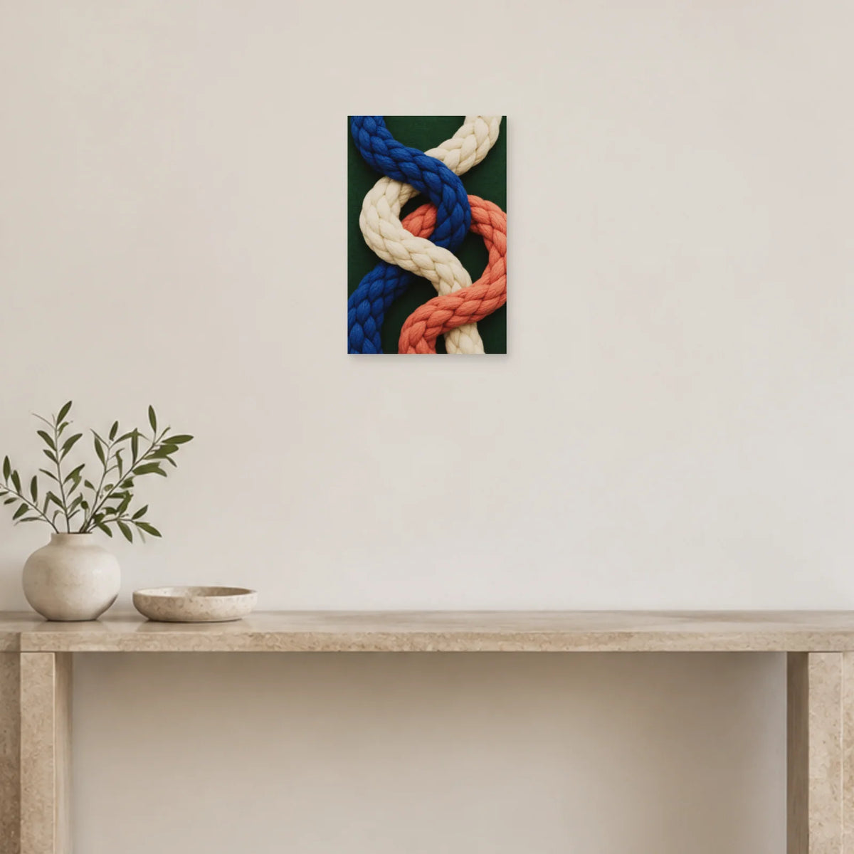Affiche contemporaine – Cordes entrelacées dans une entrée ou un couloir - Art Virtuoso