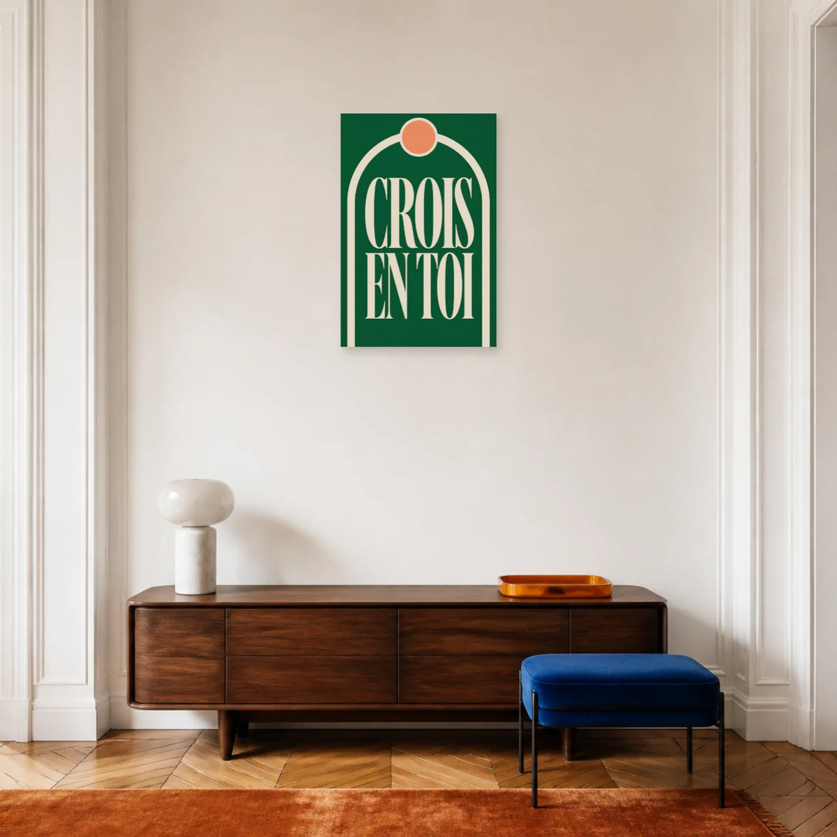 Affiche Crois en toi – Arche de confiance dans une entrée ou un couloir - Art Virtuoso