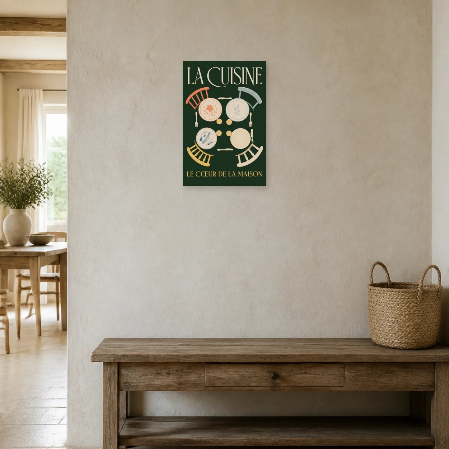 Affiche La Cuisine – Le Cœur de la Maison dans une entrée ou un couloir - Art Virtuoso
