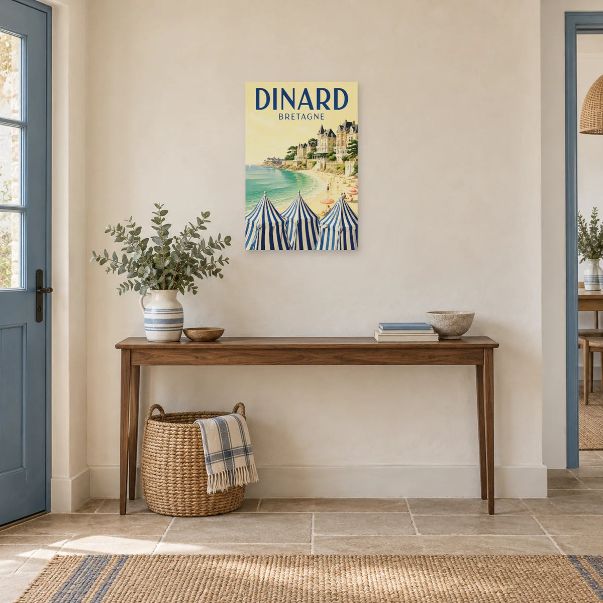 Affiche Dinard - Plage de l’Écluse dans une entrée ou un couloir - Art Virtuoso