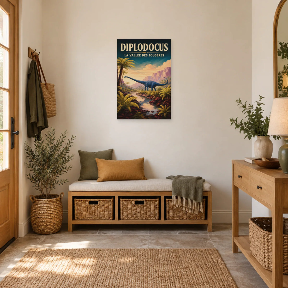 Affiche Diplodocus - La vallée des fougères dans une entrée ou un couloir - Art Virtuoso