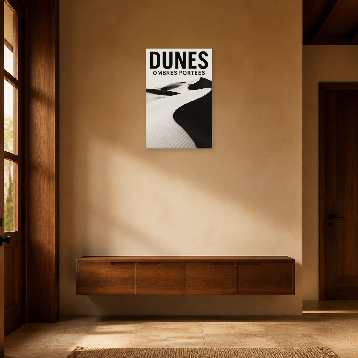 Affiche Dunes – Ombres Portées dans une entrée ou un couloir - Art Virtuoso