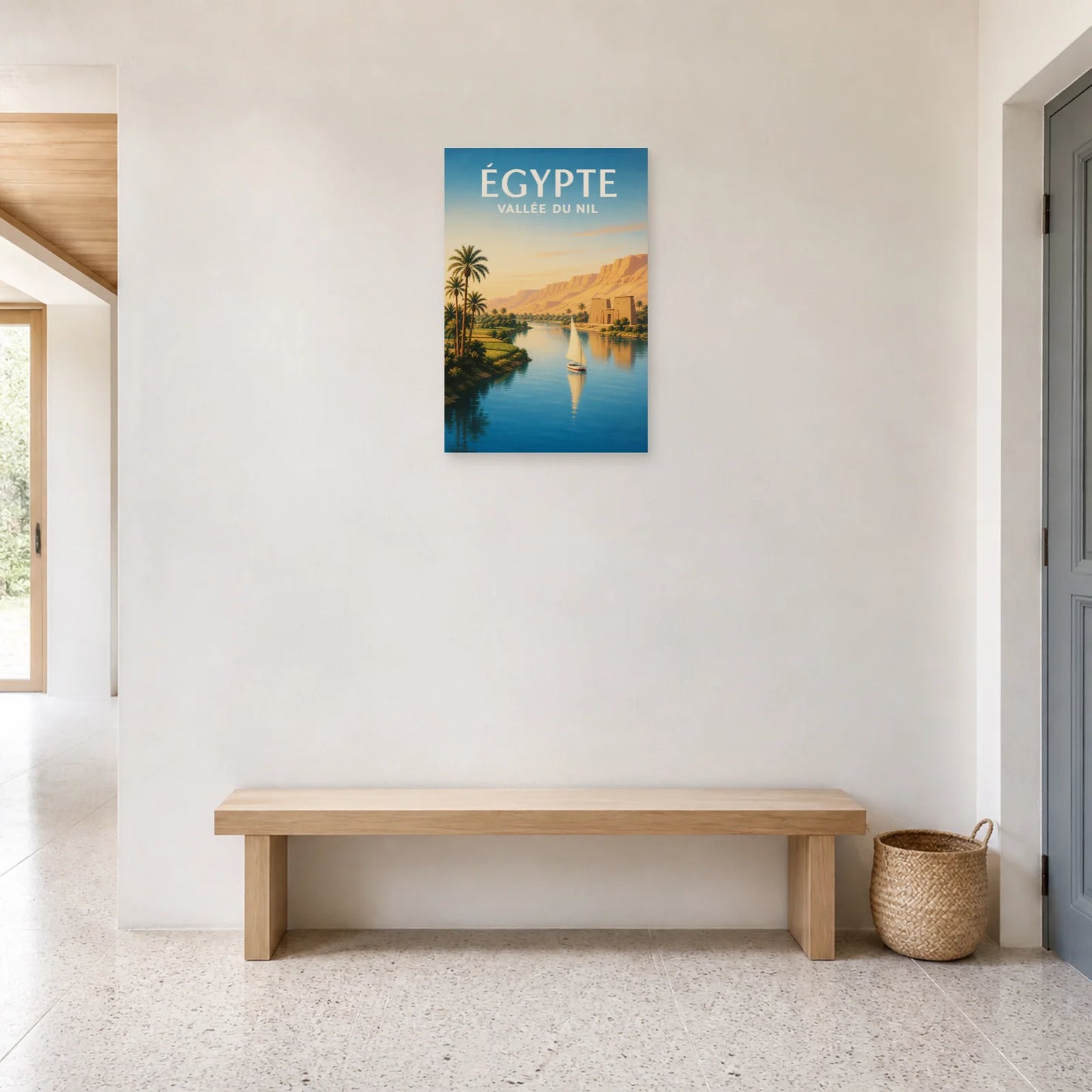 Affiche Égypte – Vallée du Nil dans une entrée ou un couloir - Art Virtuoso