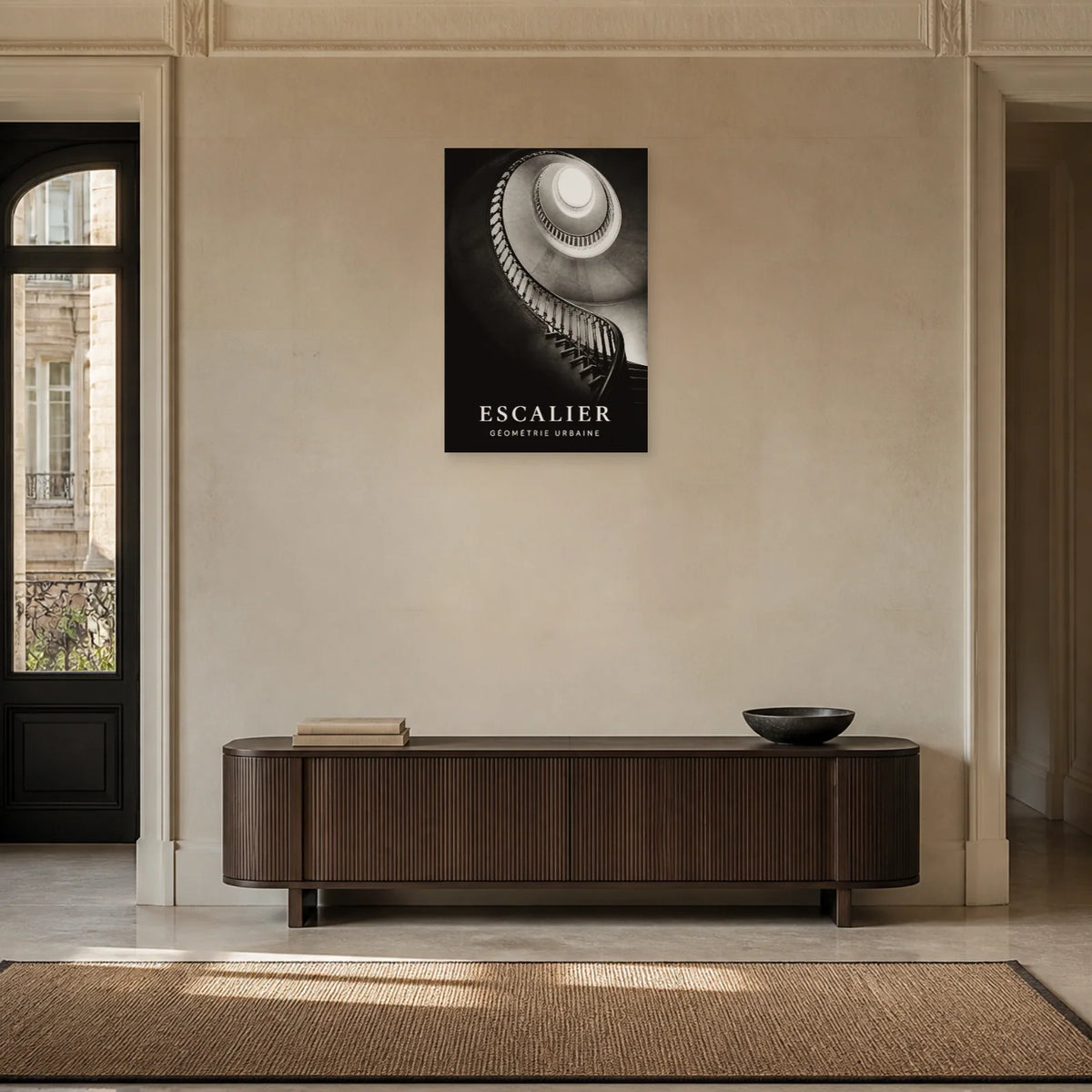 Affiche Escalier – Géométrie Urbaine dans une entrée ou un couloir - Art Virtuoso