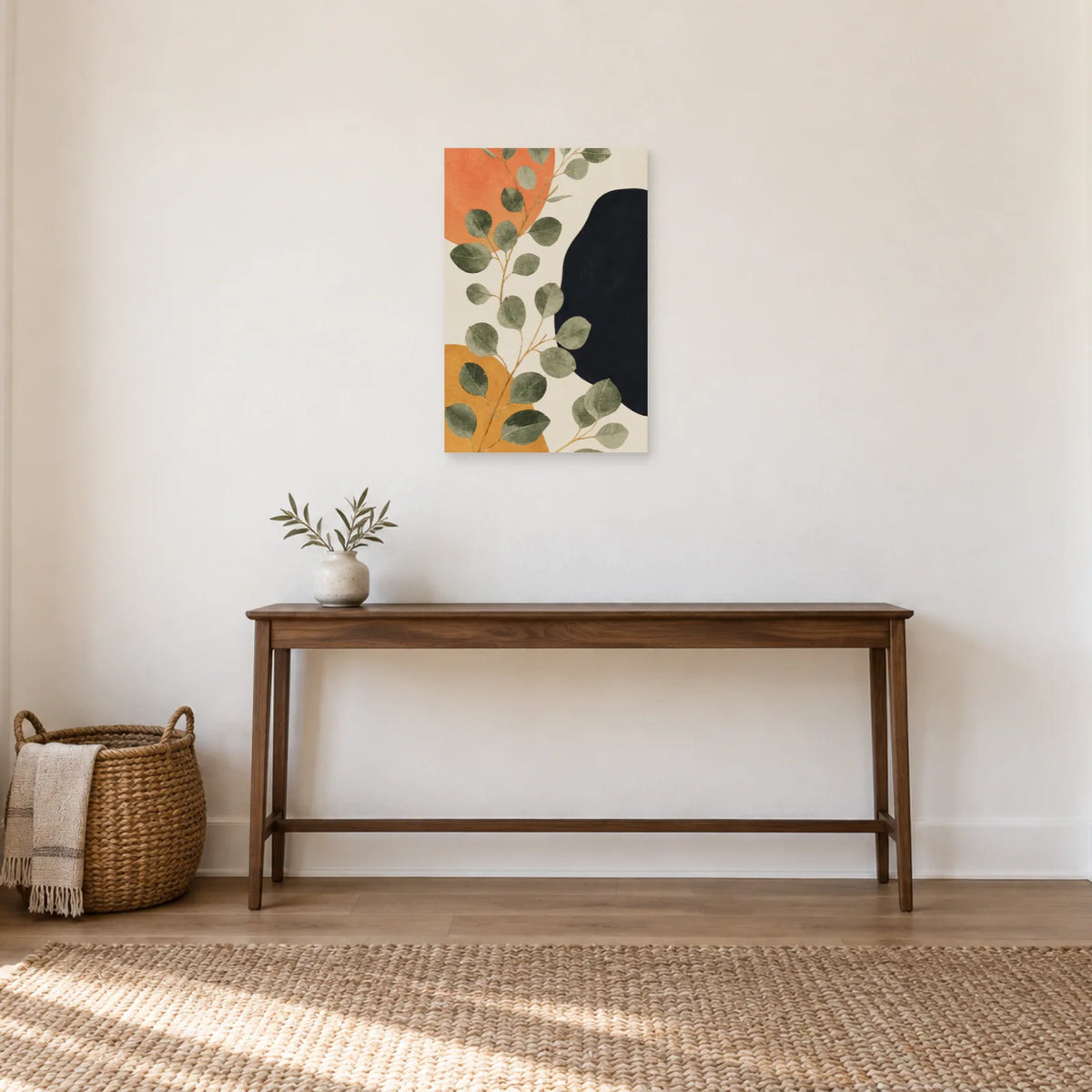 Affiche Eucalyptus bohème graphique dans une entrée ou un couloir - Art Virtuoso
