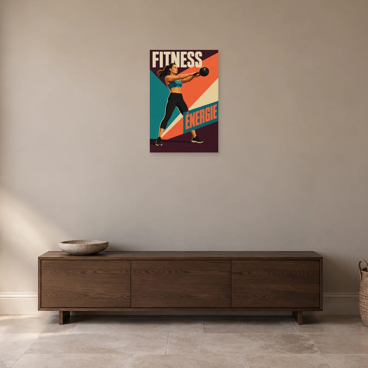 Affiche Fitness – Énergie dans une entrée ou un couloir - Art Virtuoso