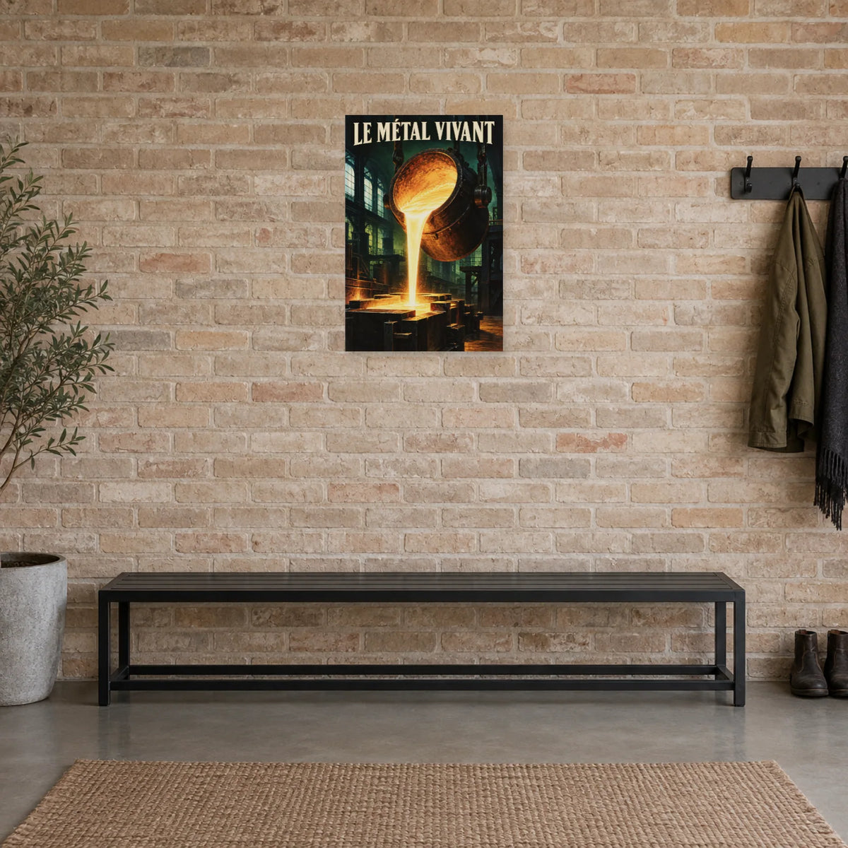 Affiche Fonderie - Le métal vivant dans une entrée ou un couloir - Art Virtuoso