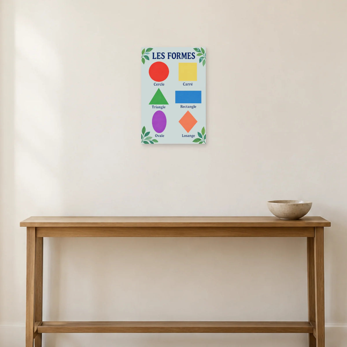 Affiche Formes géométriques - Six repères dans une entrée ou un couloir - Art Virtuoso