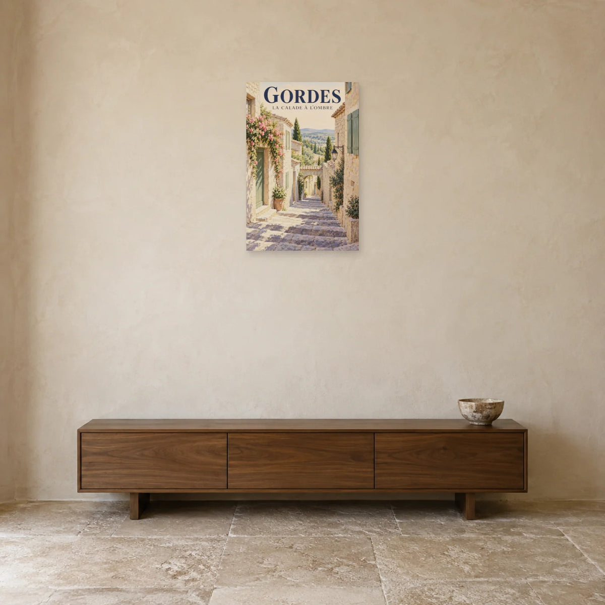 Affiche Gordes Calade à l'ombre dans une entrée ou un couloir - Art Virtuoso