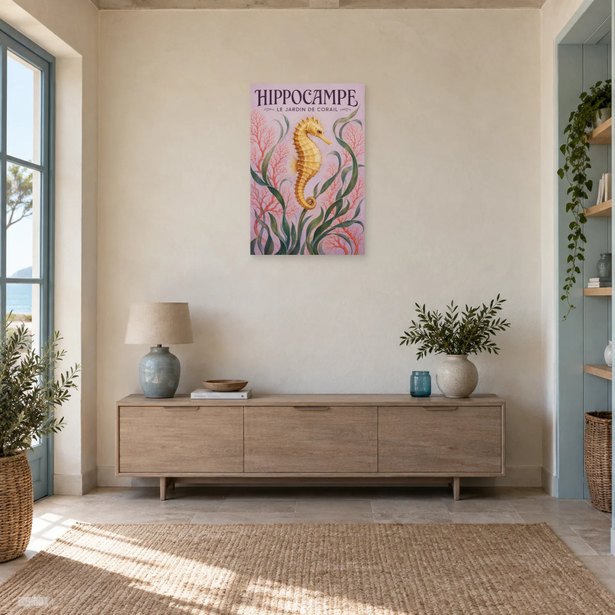 Affiche Hippocampe - Le jardin de corail dans une entrée ou un couloir - Art Virtuoso