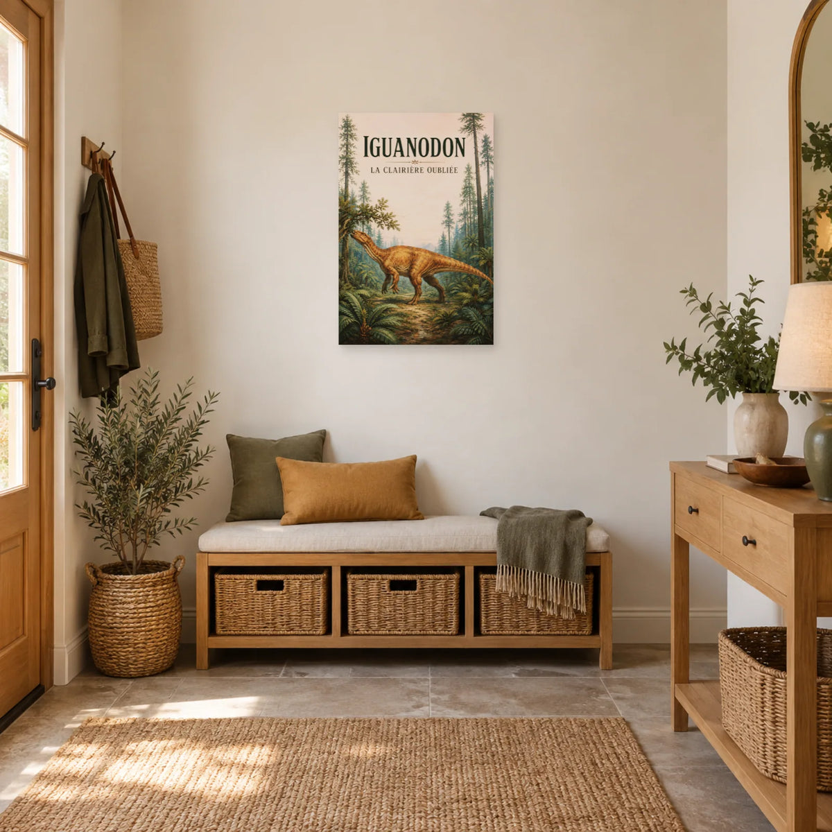 Affiche Iguanodon - La clairière oubliée dans une entrée ou un couloir - Art Virtuoso
