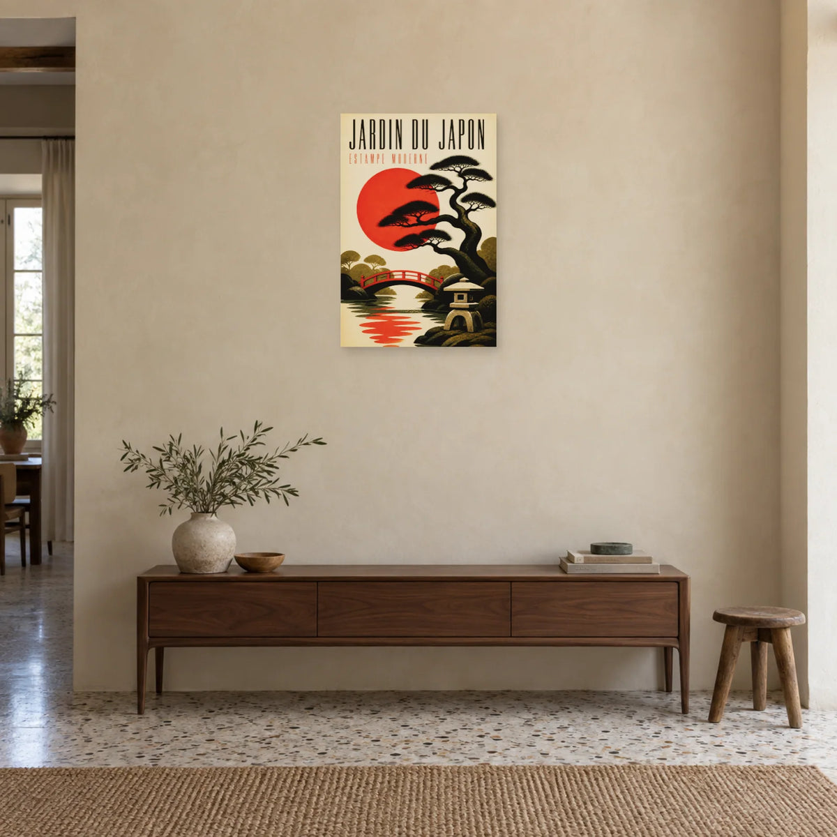 Affiche Jardin du Japon – Estampe Moderne dans une entrée ou un couloir - Art Virtuoso