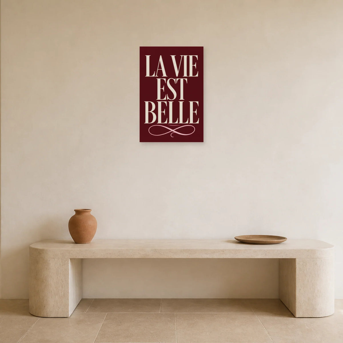 Affiche La vie est belle – Élégance française dans une entrée ou un couloir - Art Virtuoso
