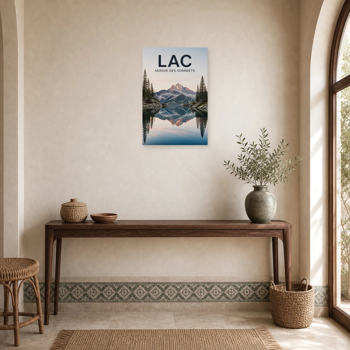 Affiche Lac – Miroir des Sommets dans une entrée ou un couloir - Art Virtuoso