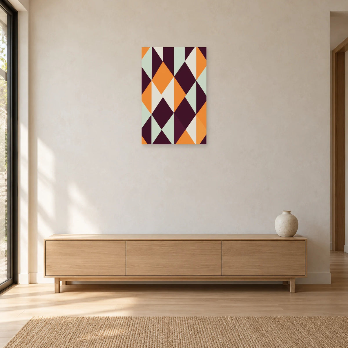 Affiche Losanges - Quinconce dans une entrée ou un couloir - Art Virtuoso