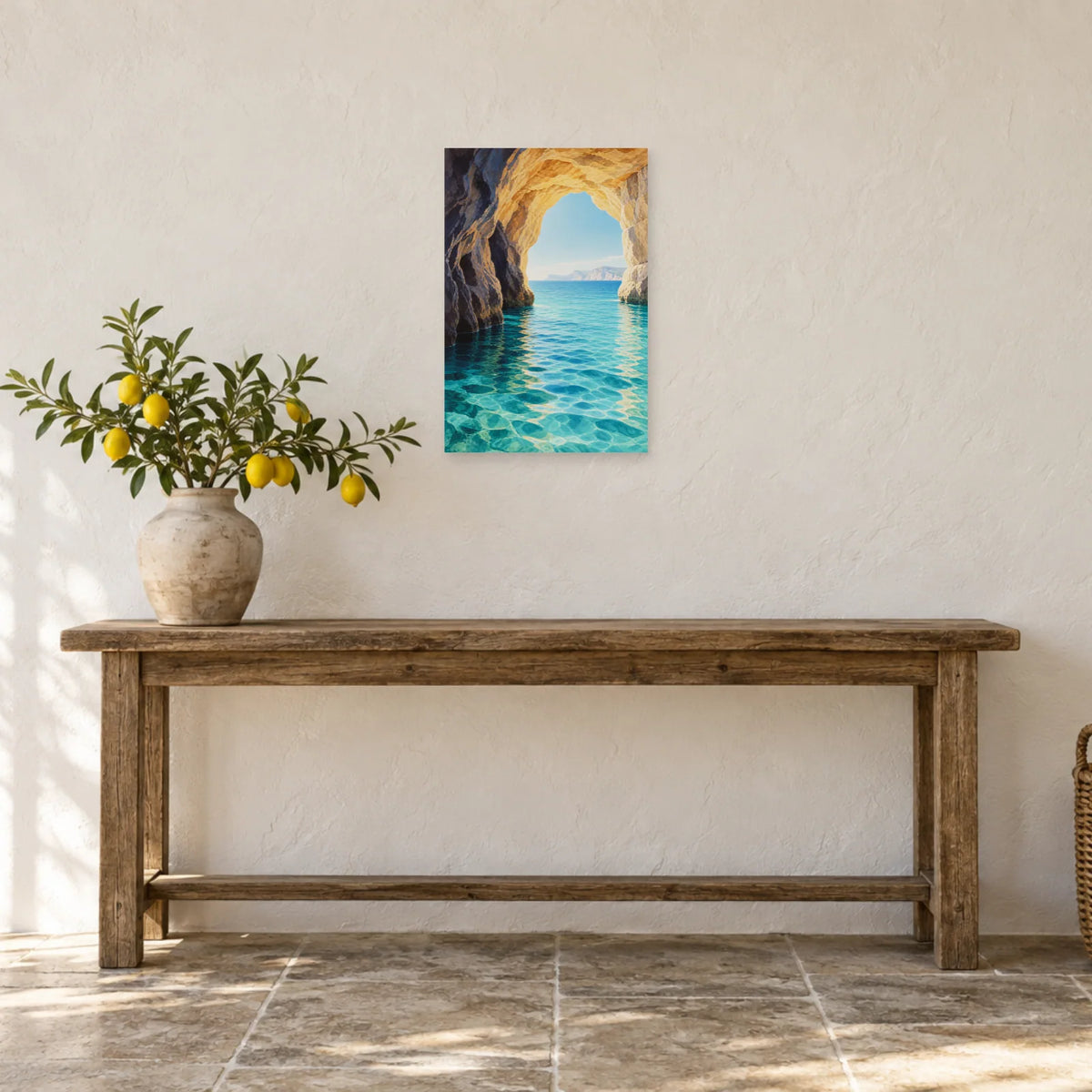 Affiche Méditerranée grotte marine dans une entrée ou un couloir - Art Virtuoso