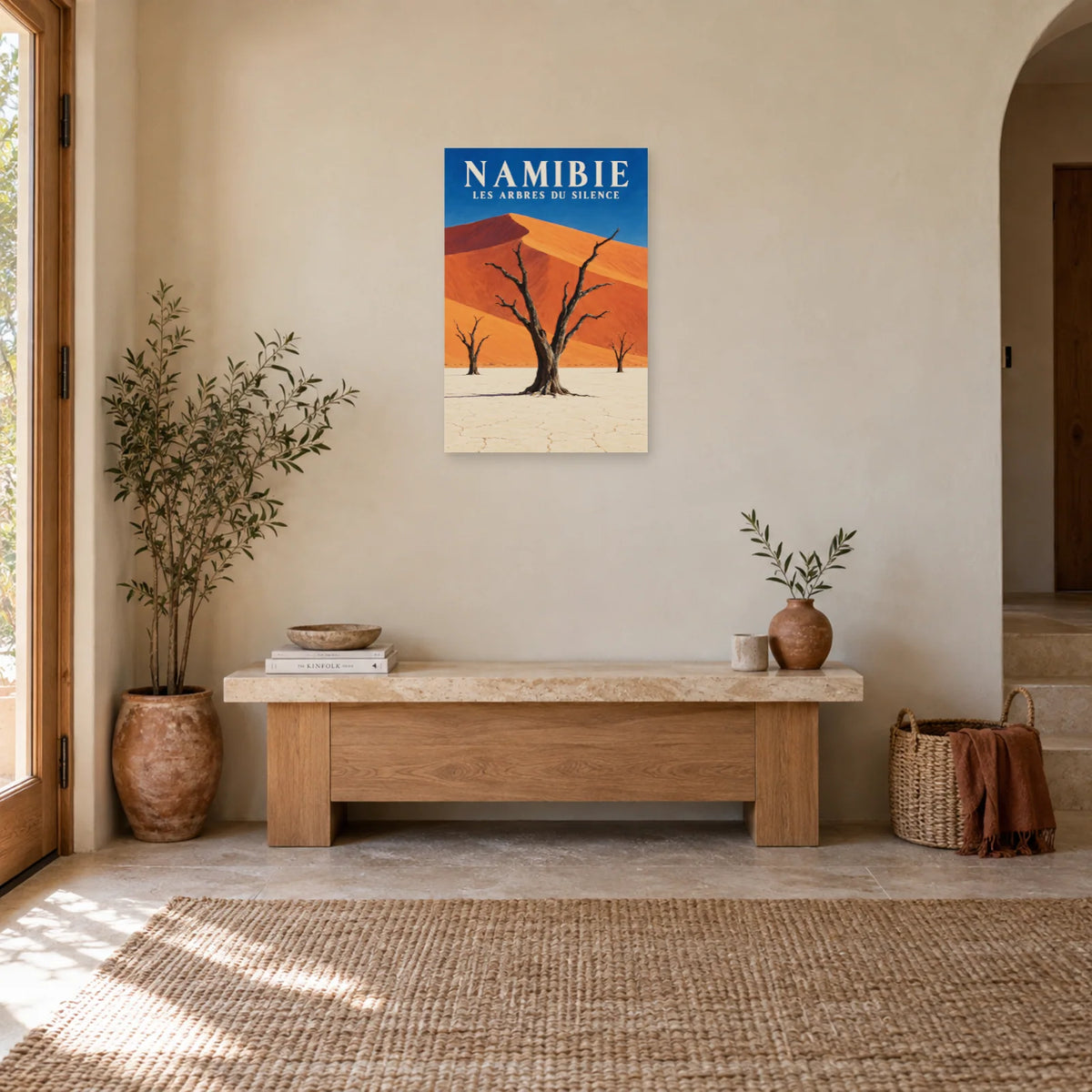 Affiche Namibie – Deadvlei et les arbres du silence dans une entrée ou un couloir - Art Virtuoso