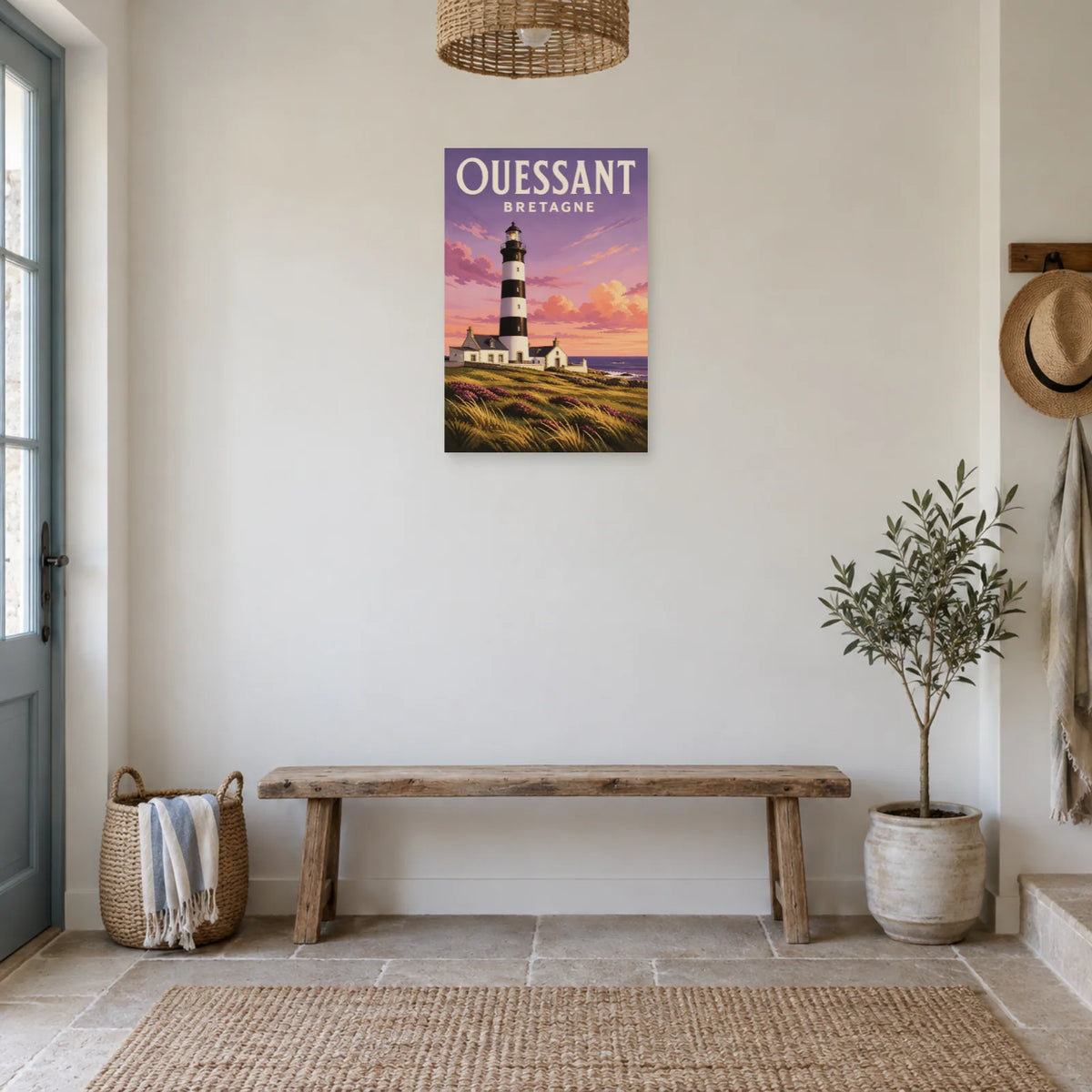 Affiche Ouessant - Phare du Creach dans une entrée ou un couloir - Art Virtuoso