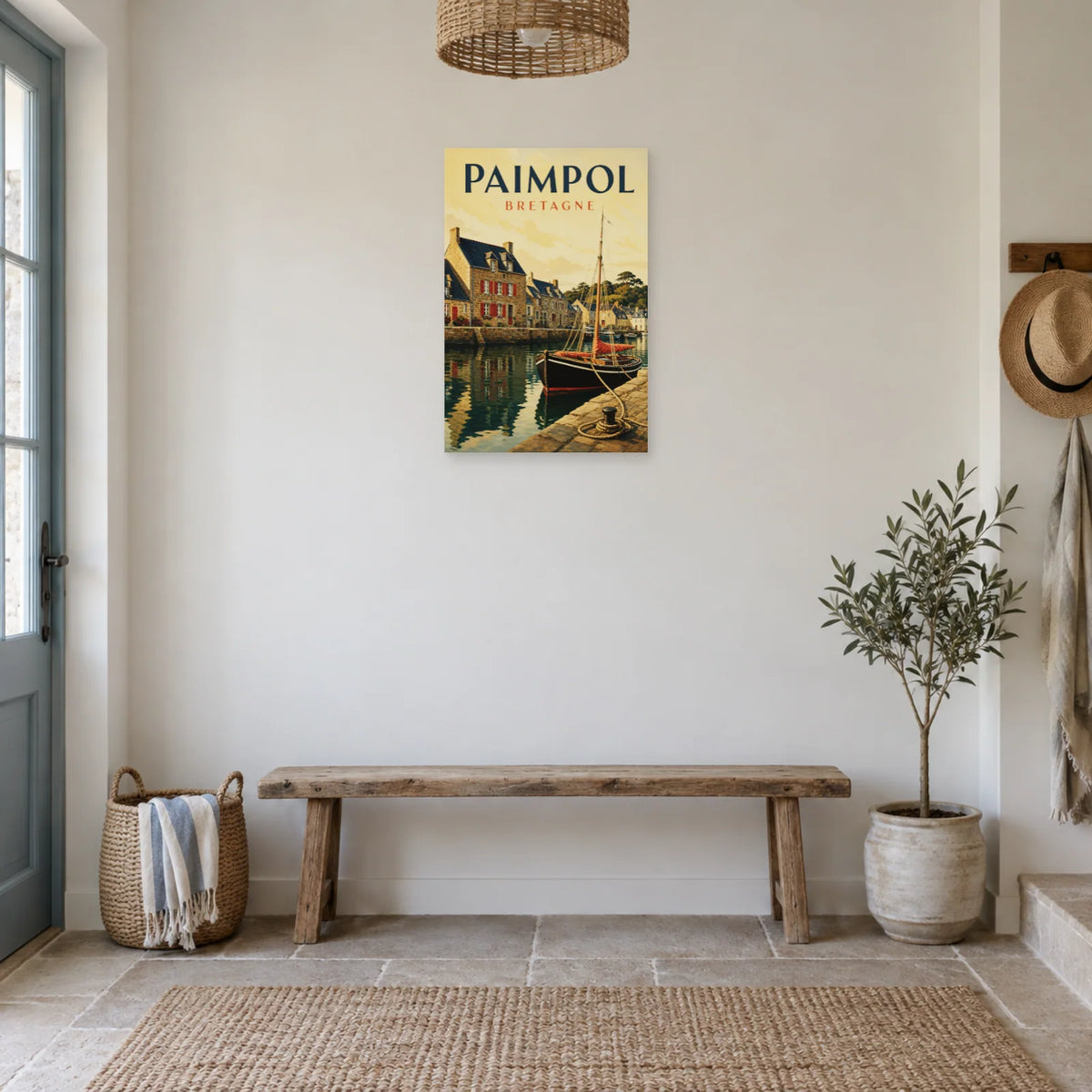 Affiche Paimpol - Le port dans une entrée ou un couloir - Art Virtuoso