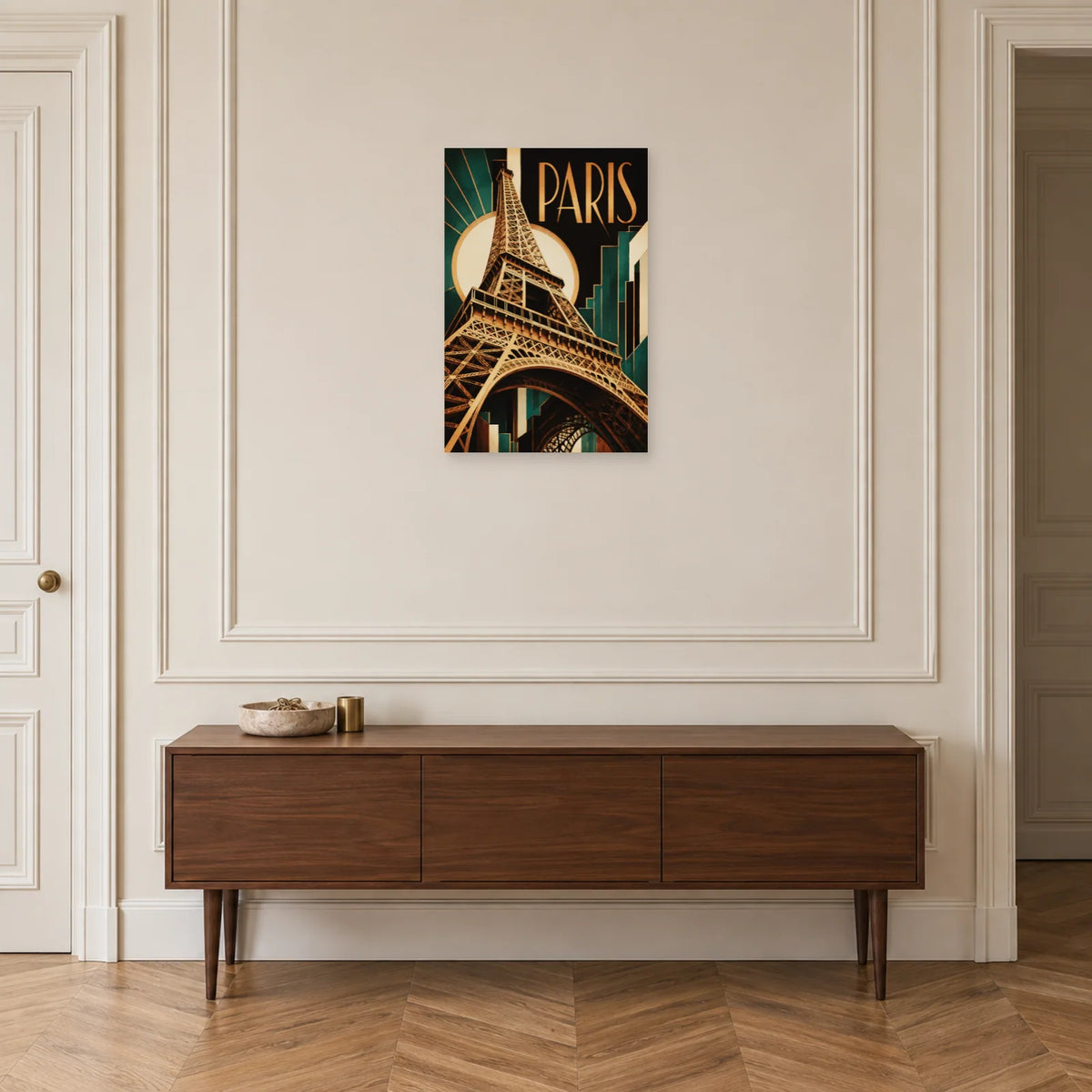 Affiche Paris - Eiffel Art déco dans une entrée ou un couloir - Art Virtuoso