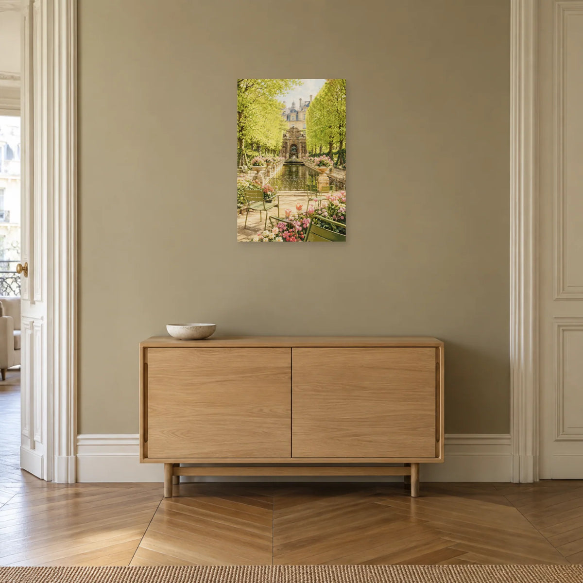 Affiche Jardin du Luxembourg - Printemps dans une entrée ou un couloir - Art Virtuoso
