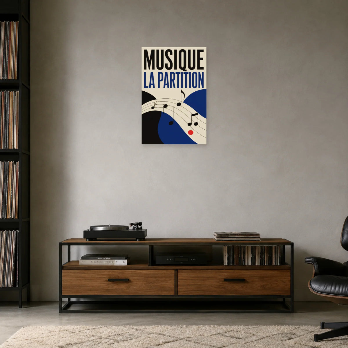 Affiche Musique - La partition dans une entrée ou un couloir - Art Virtuoso