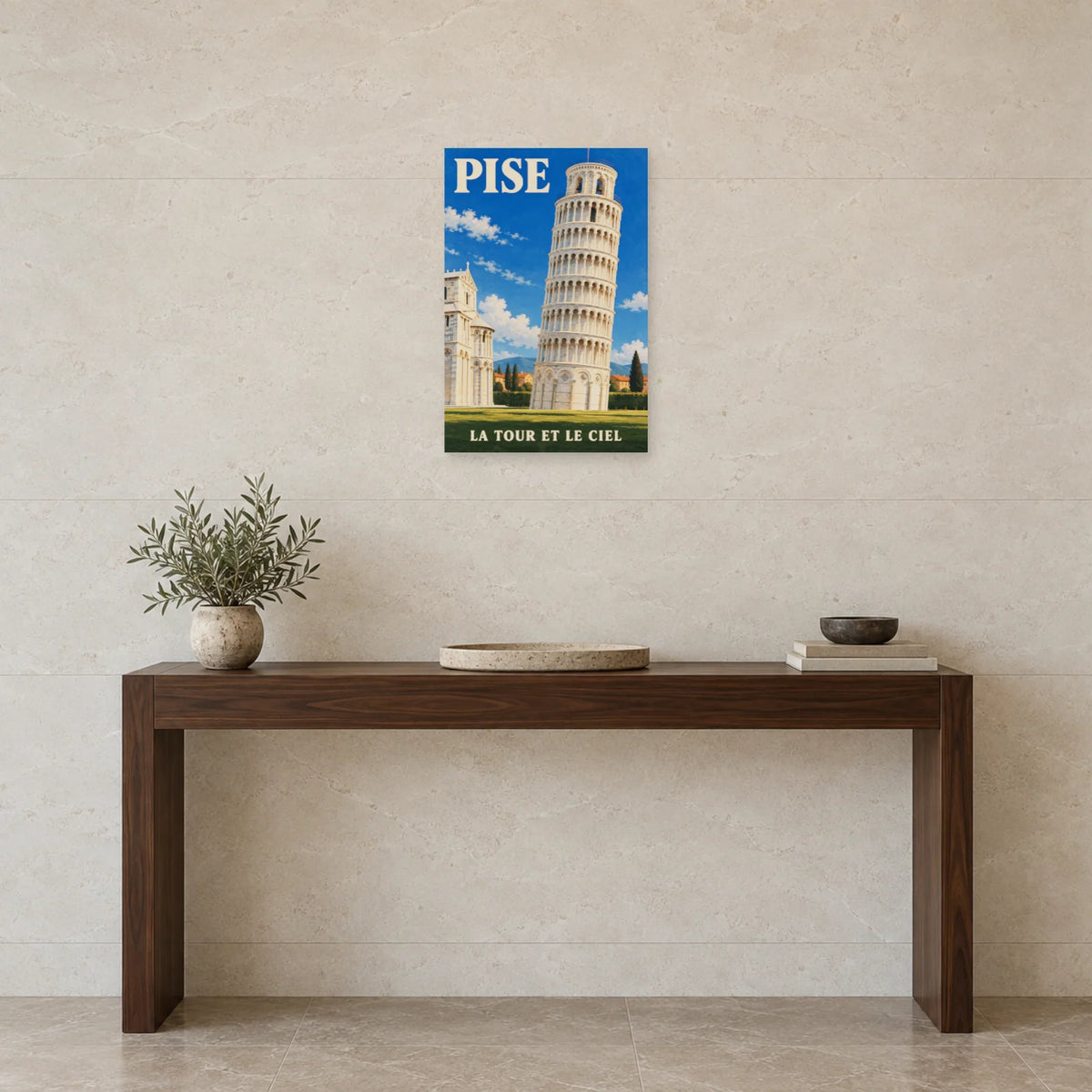 Affiche Pise - La tour et le ciel dans une entrée ou un couloir - Art Virtuoso