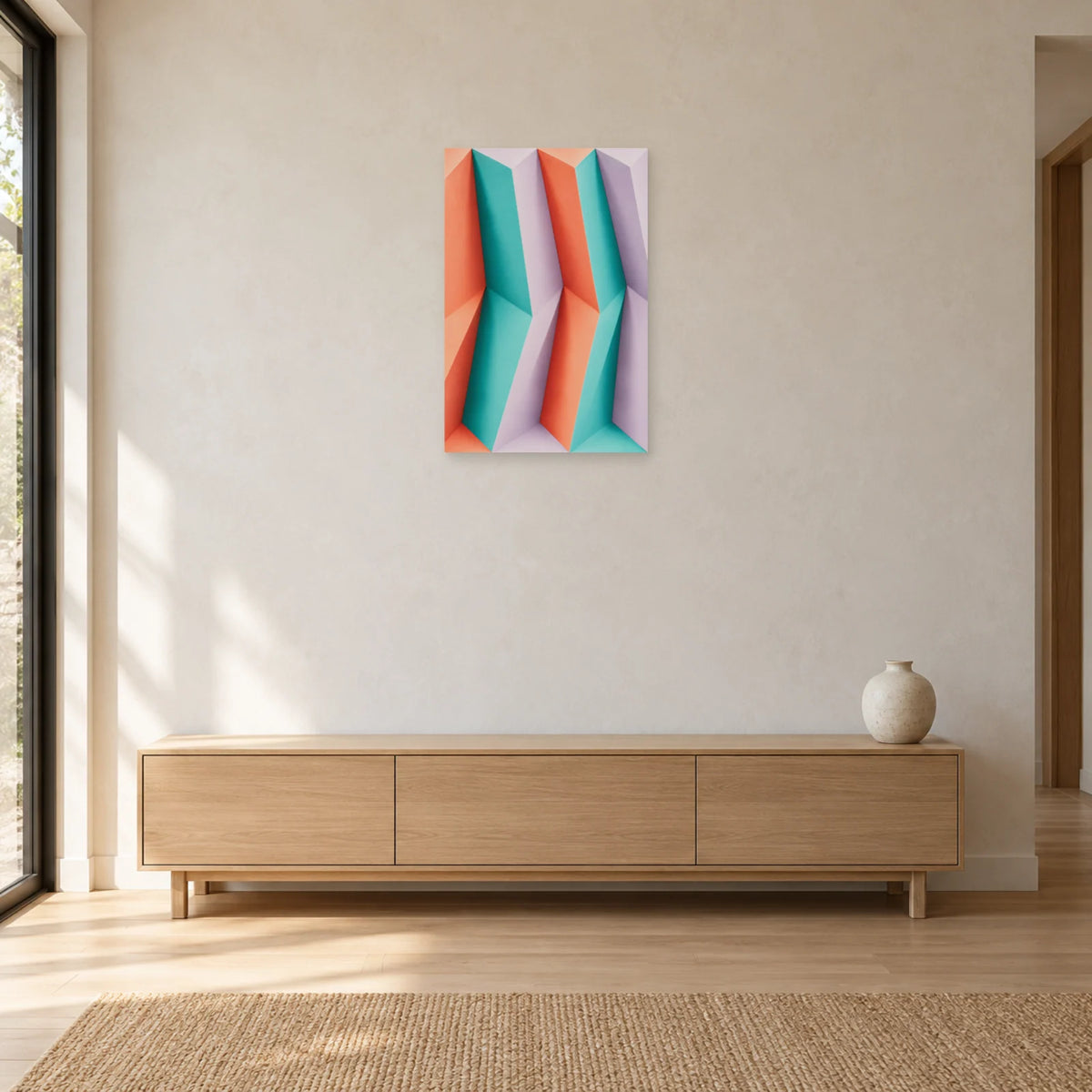 Affiche Plis - Accordeon dans une entrée ou un couloir - Art Virtuoso