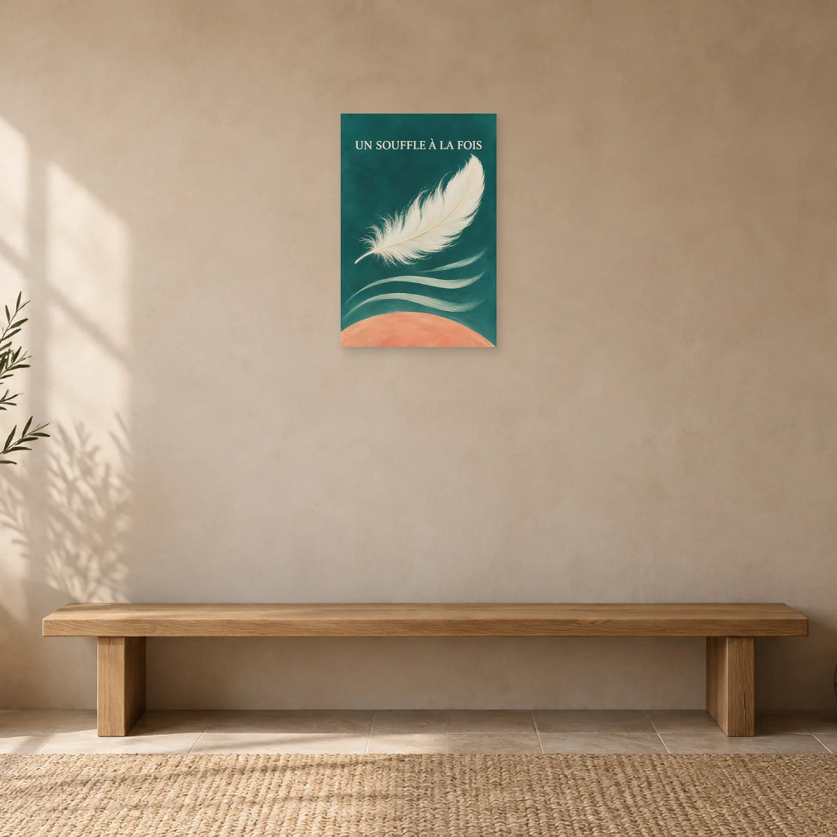 Affiche Respiration - Un souffle à la fois dans une entrée ou un couloir - Art Virtuoso