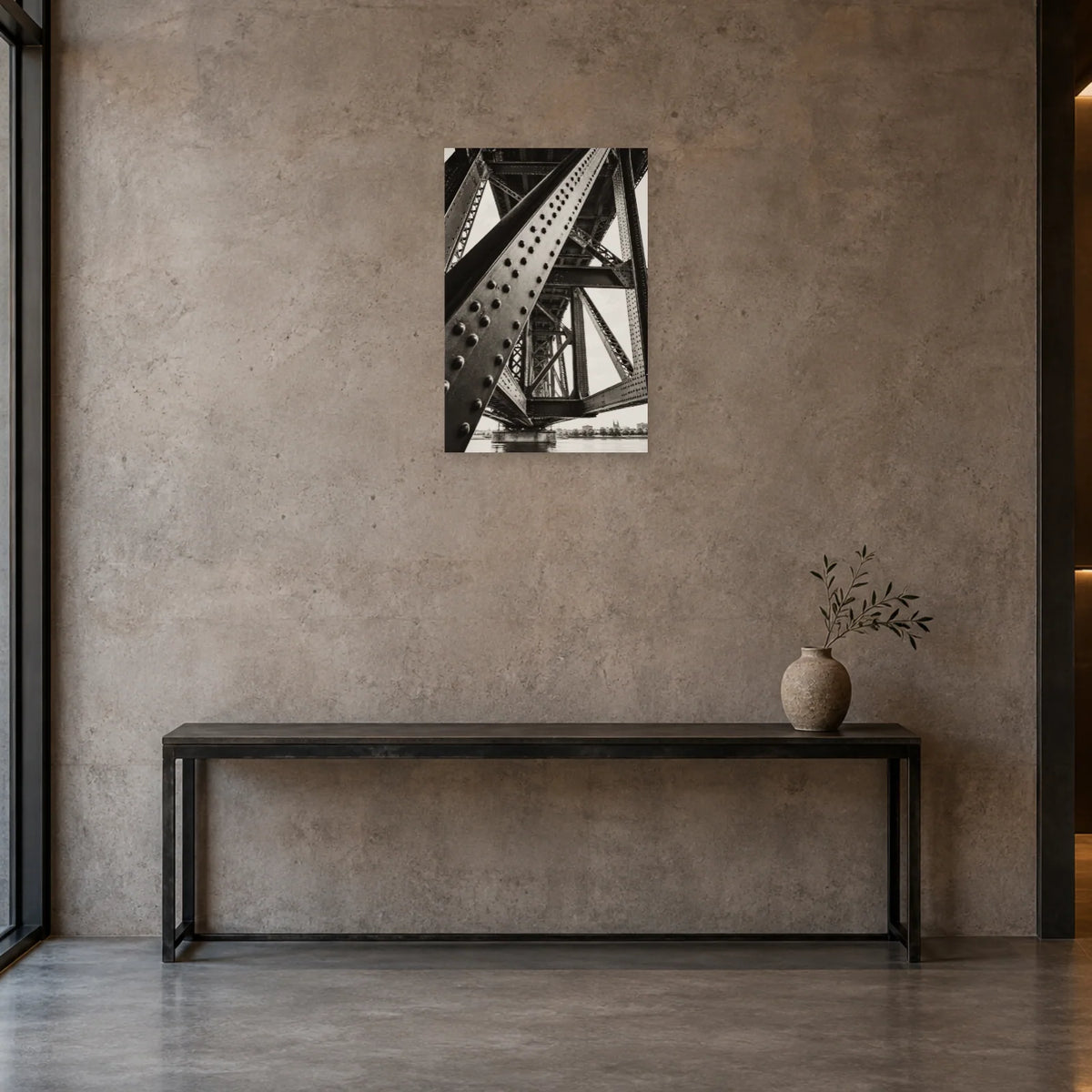 Affiche Pont d’acier - Perspective dans une entrée ou un couloir - Art Virtuoso