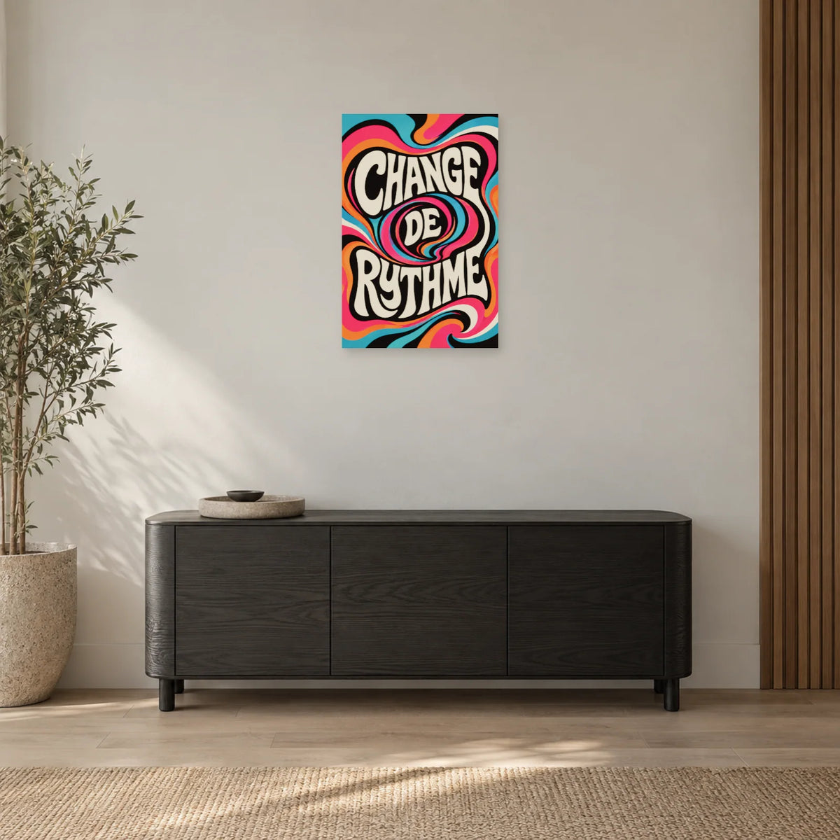 Affiche psychédélique – Change de rythme dans une entrée ou un couloir - Art Virtuoso