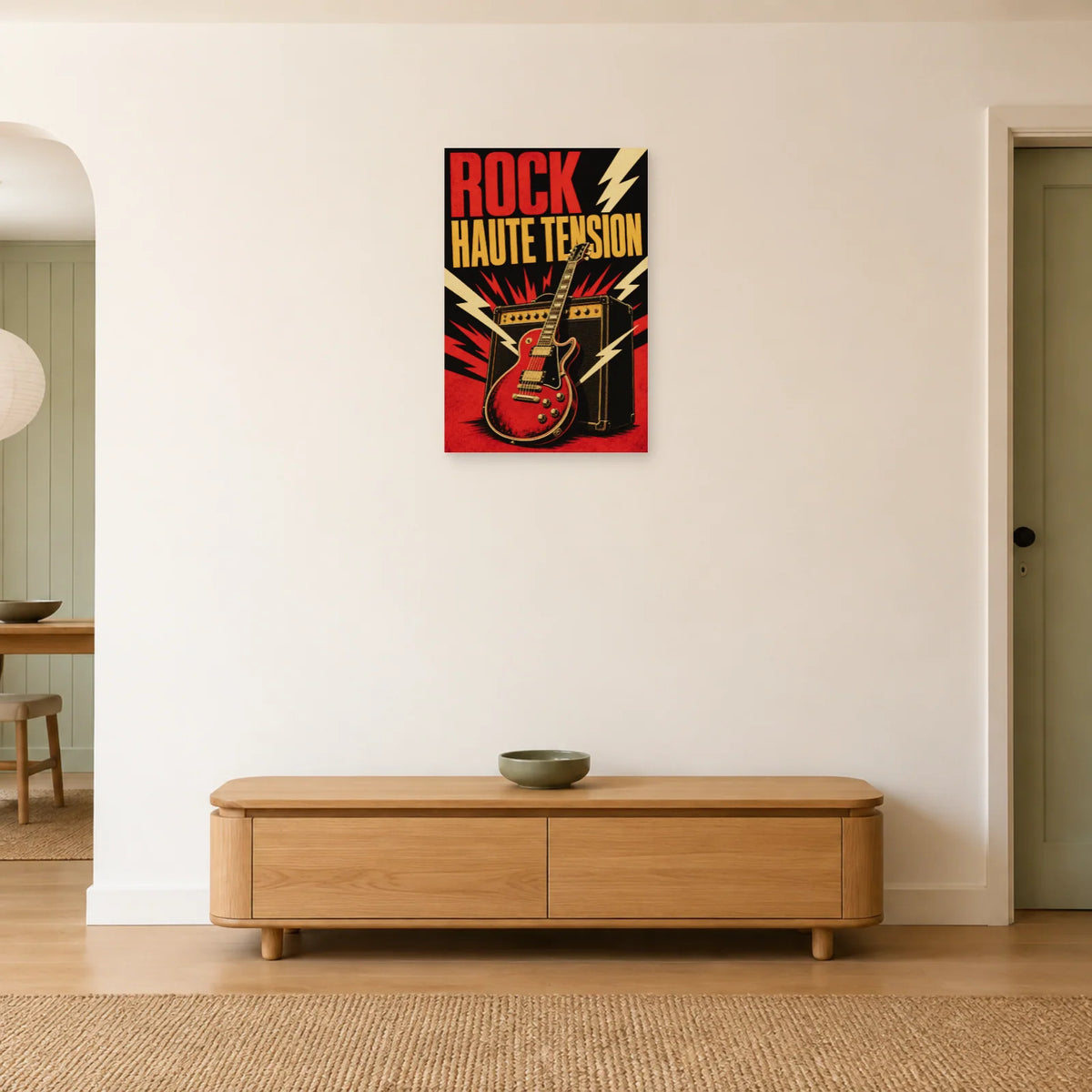 Affiche Rock - Haute tension dans une entrée ou un couloir - Art Virtuoso