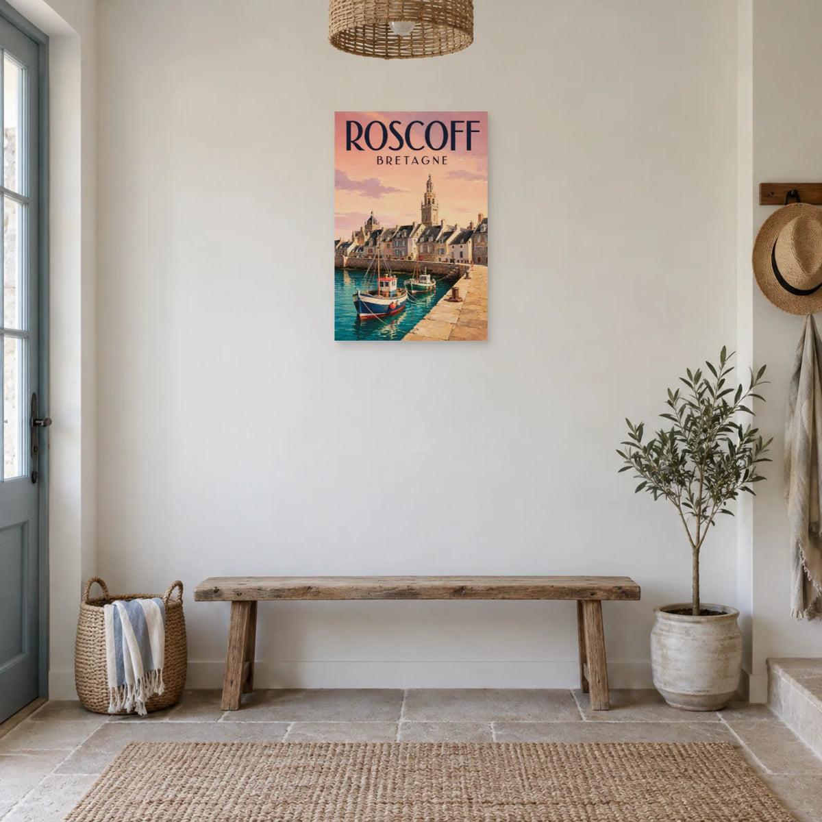 Affiche Roscoff - Vieux port dans une entrée ou un couloir - Art Virtuoso