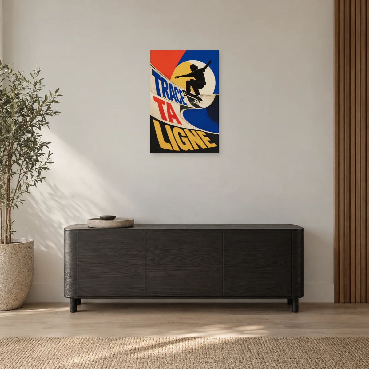 Affiche skate – Trace ta ligne dans une entrée ou un couloir - Art Virtuoso