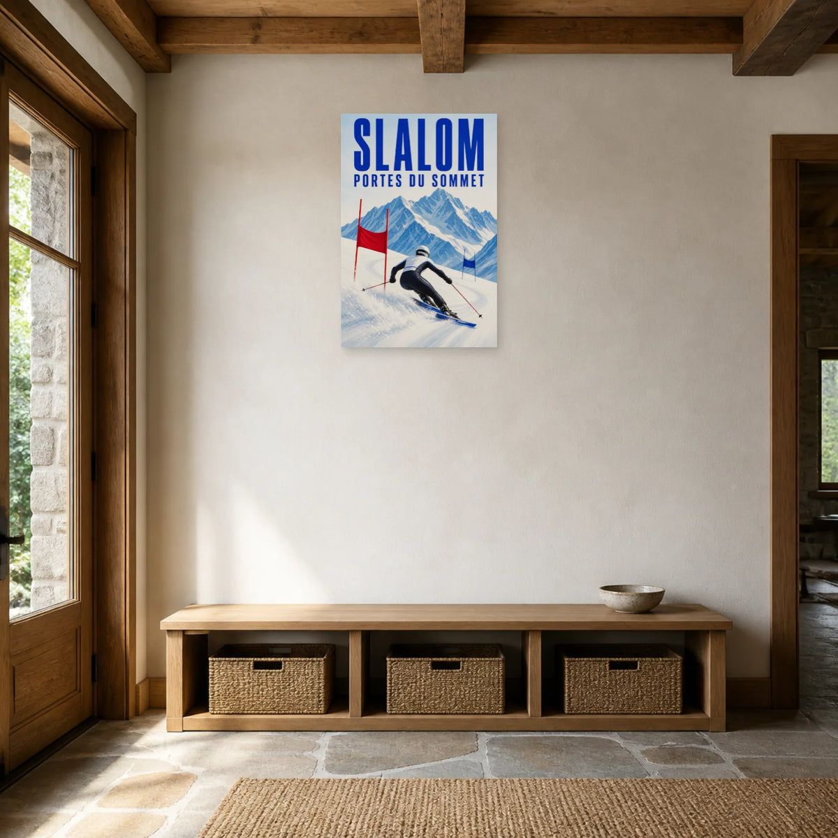 Affiche Slalom – Portes du sommet dans une entrée ou un couloir - Art Virtuoso