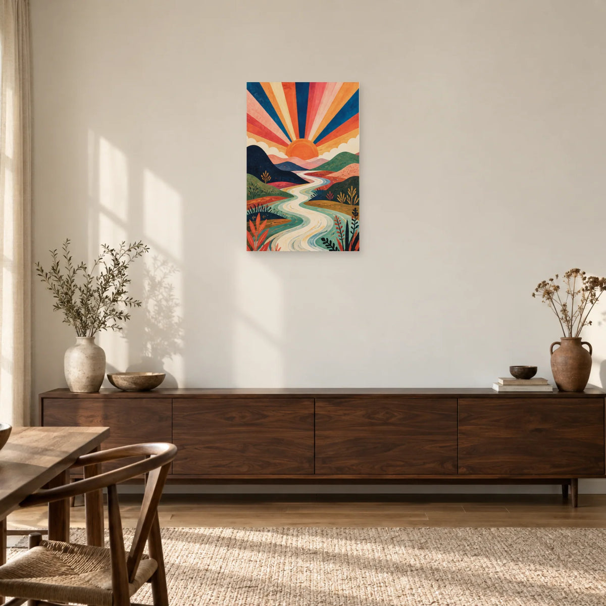Affiche Soleil sur les montagnes bohèmes dans une entrée ou un couloir - Art Virtuoso