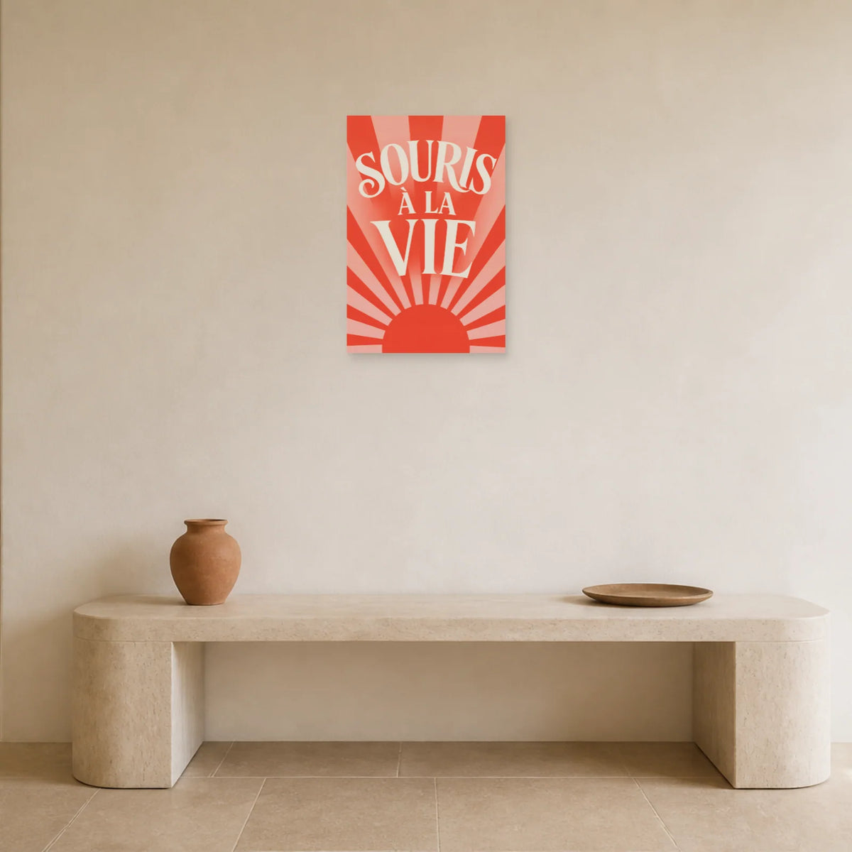 Affiche Souris à la vie – Soleil optimiste dans une entrée ou un couloir - Art Virtuoso