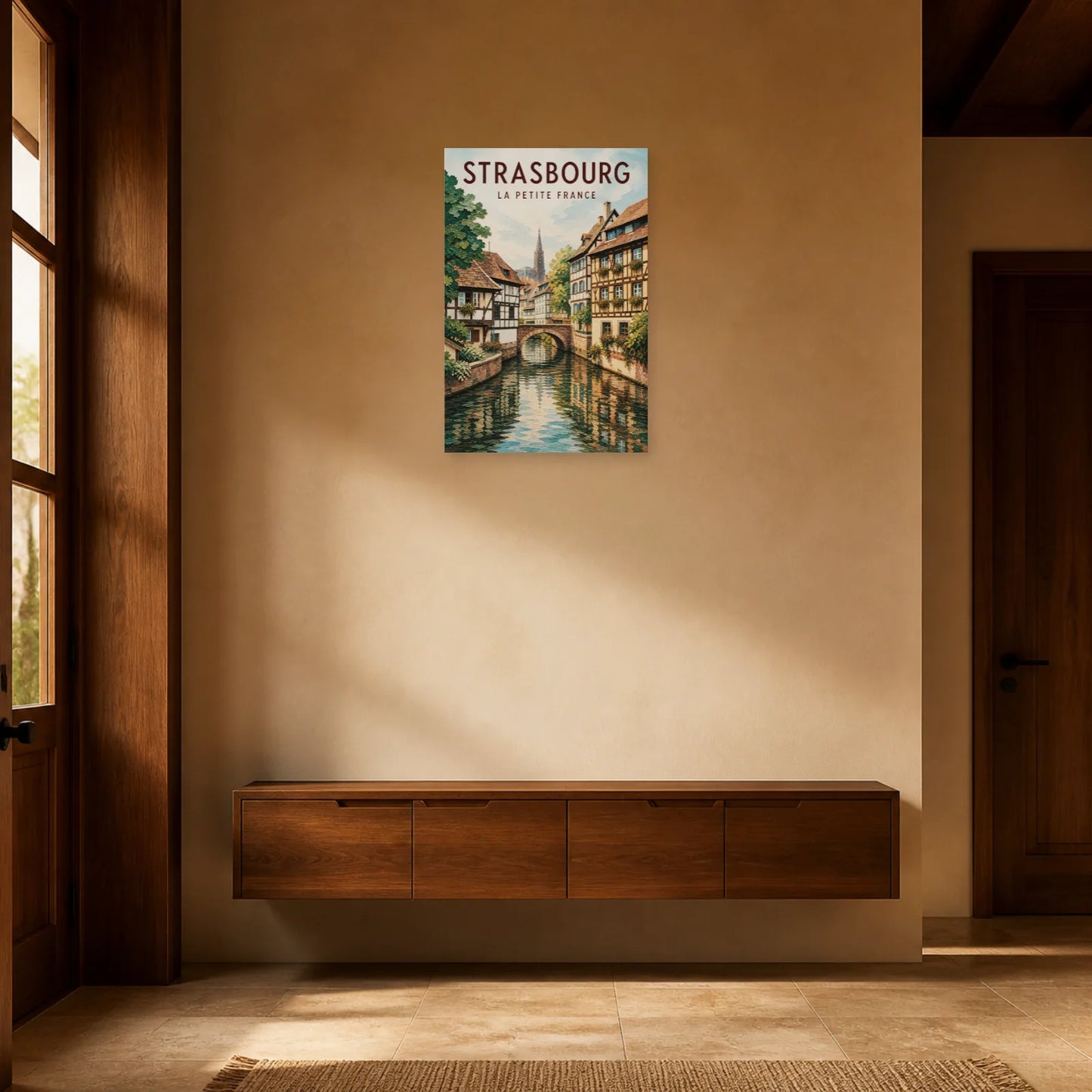 Affiche Strasbourg – La Petite France dans une entrée ou un couloir - Art Virtuoso