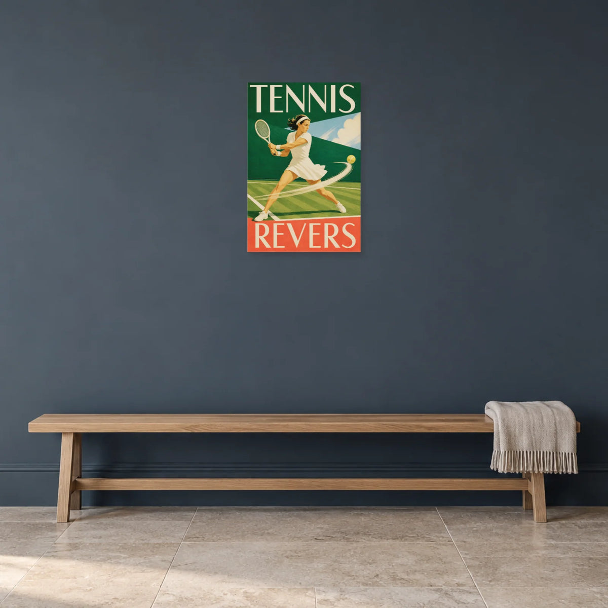 Affiche Tennis – Revers dans une entrée ou un couloir - Art Virtuoso