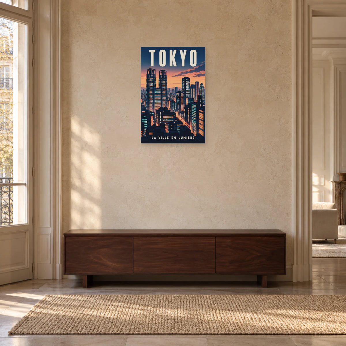 Affiche Tokyo - Shinjuku au crépuscule dans une entrée ou un couloir - Art Virtuoso