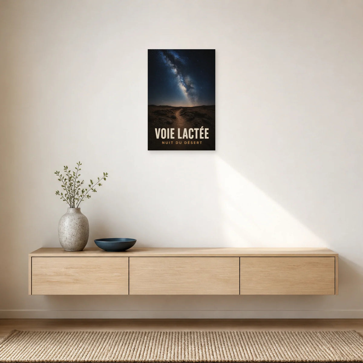 Affiche Voie Lactée – Nuit du Désert dans une entrée ou un couloir - Art Virtuoso
