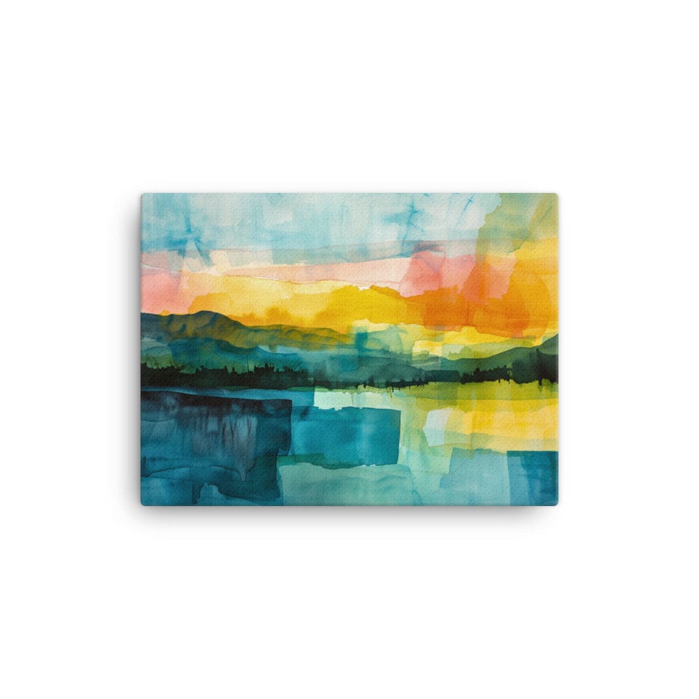 Aquarelle Abstraite Paysage - Horizon Ensoleillé Art Virtuoso S