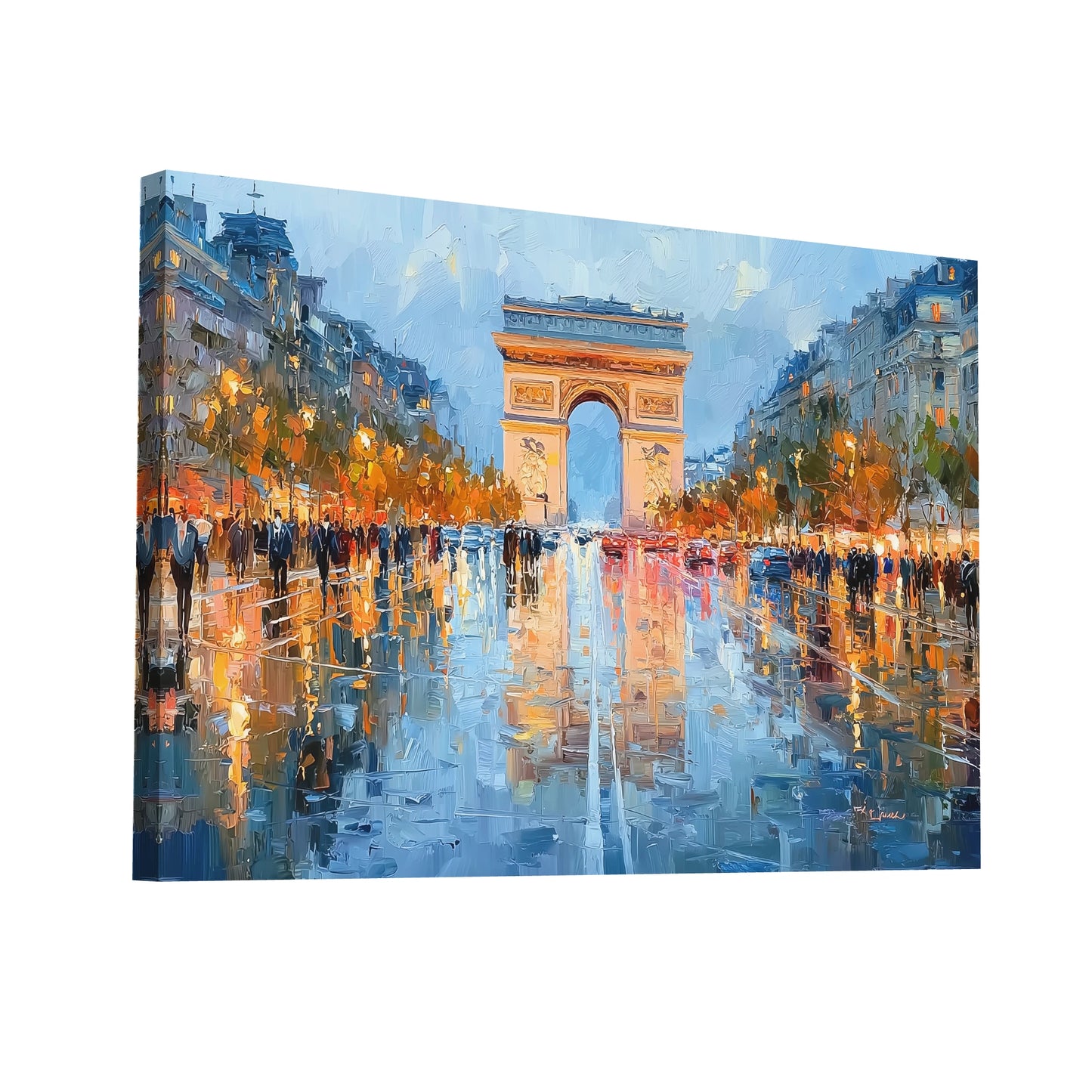 Product Hero 3D WebP Tableau Arc de Triomphe & Champs-Élysées – Avenue des Lumières - Art Virtuoso