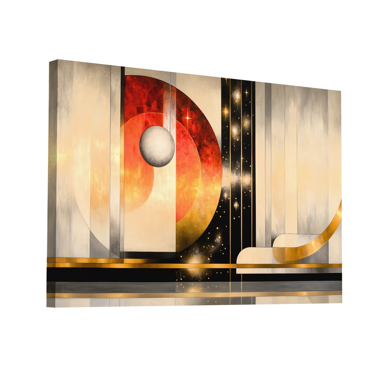 Product Hero 3D WebP Art Deco - Peinture Murale Cosmos - Art Virtuoso