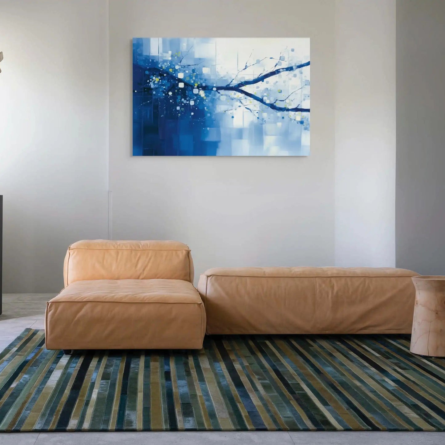 Tableau Art Abstrait Bleu - Nocturne & Hivernal Affiches, reproductions et œuvres graphiques Art Virtuoso