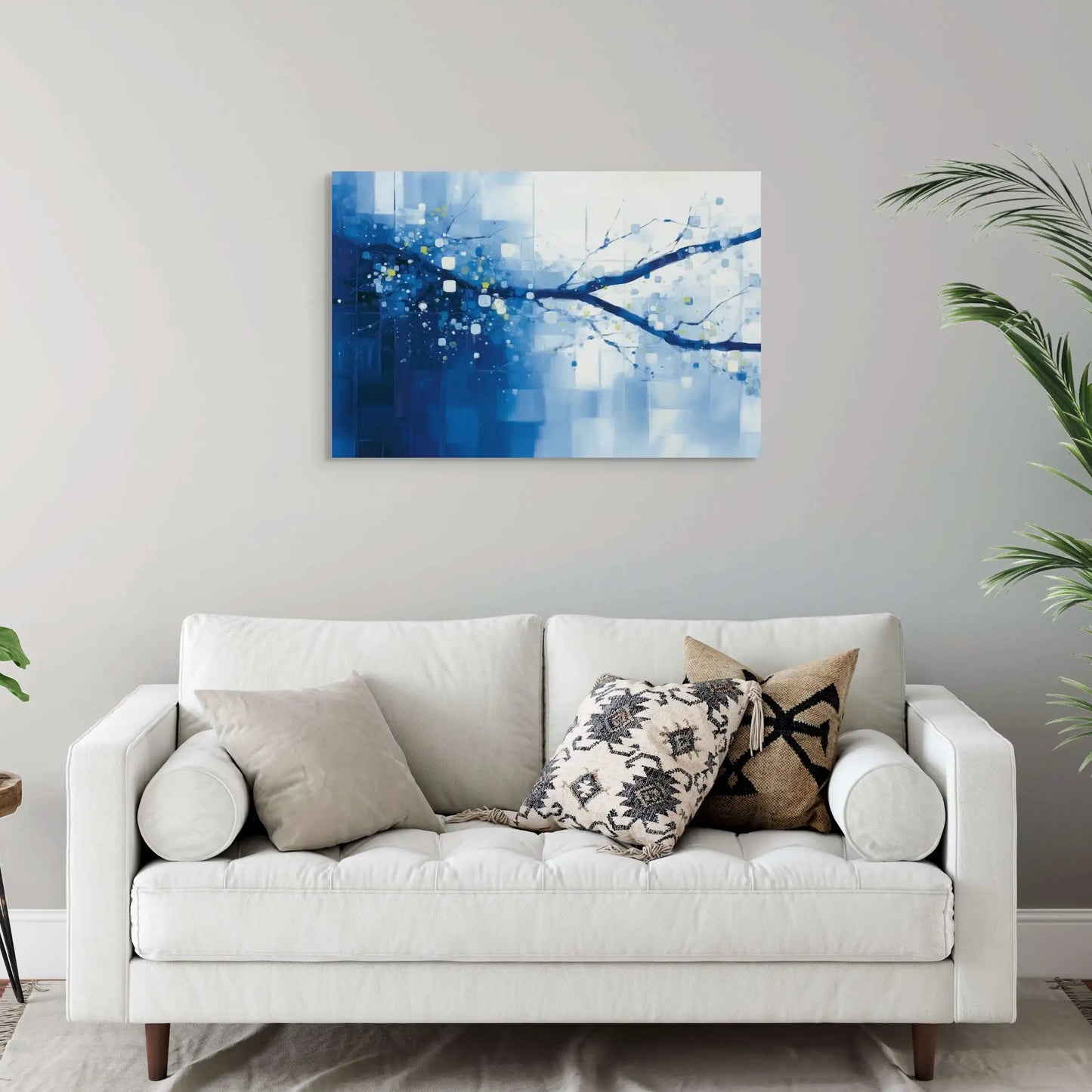 Tableau Art Abstrait Bleu - Nocturne & Hivernal Affiches, reproductions et œuvres graphiques Art Virtuoso