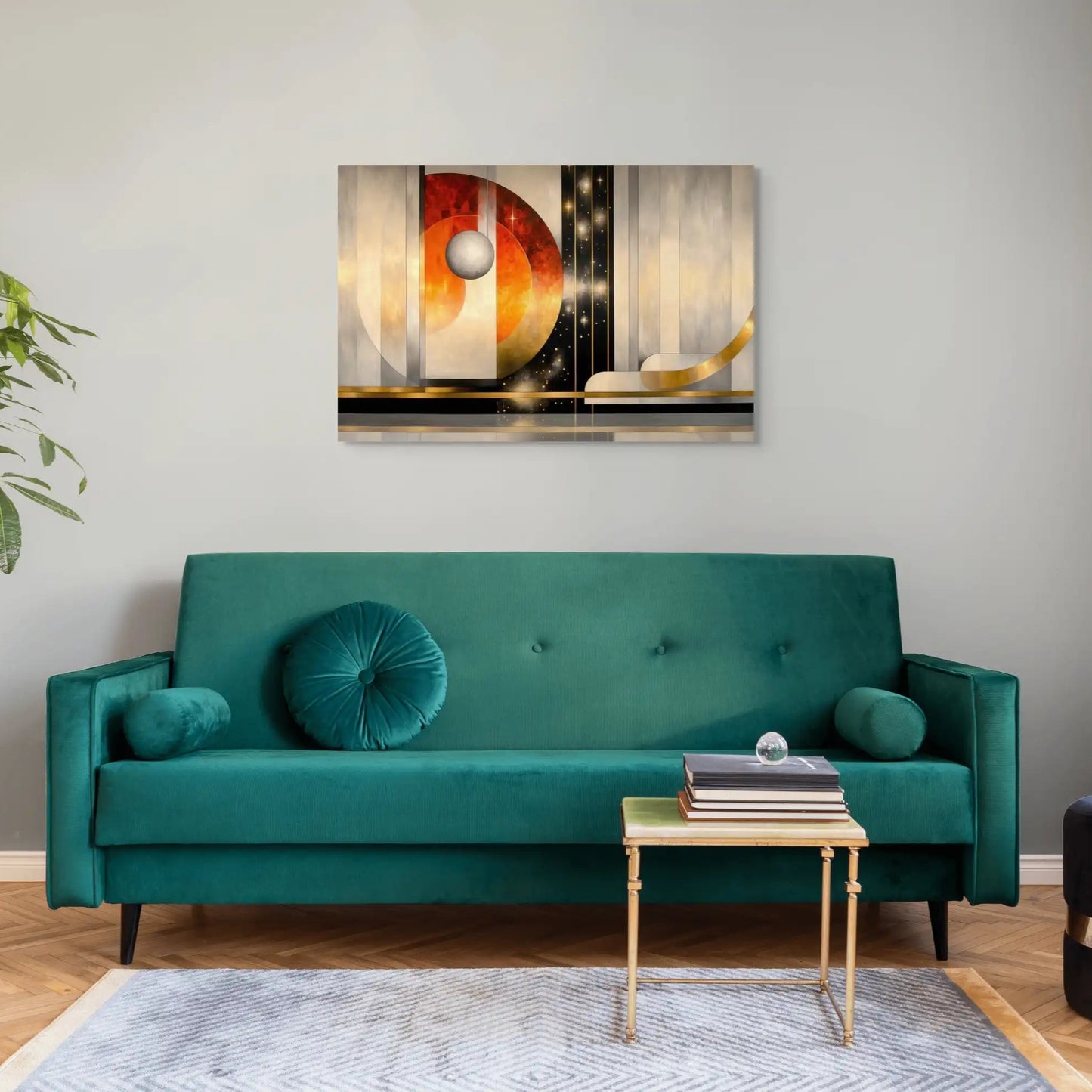 Art Deco - Peinture Murale Cosmos Affiches, reproductions et œuvres graphiques Art Virtuoso