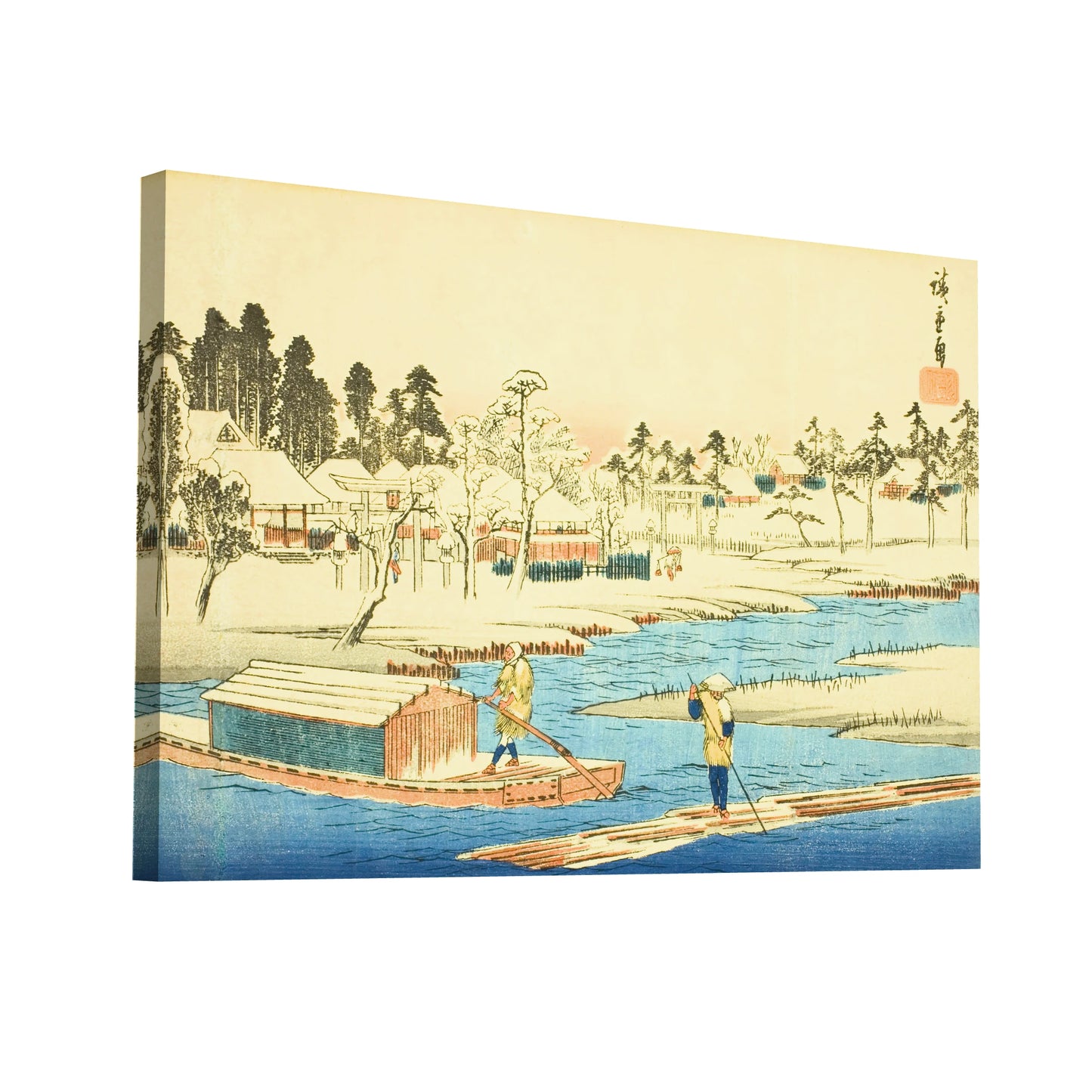 Product Hero 3D WebP Tableau Hiroshige - Beau temps après la neige à Massaki - Art Virtuoso