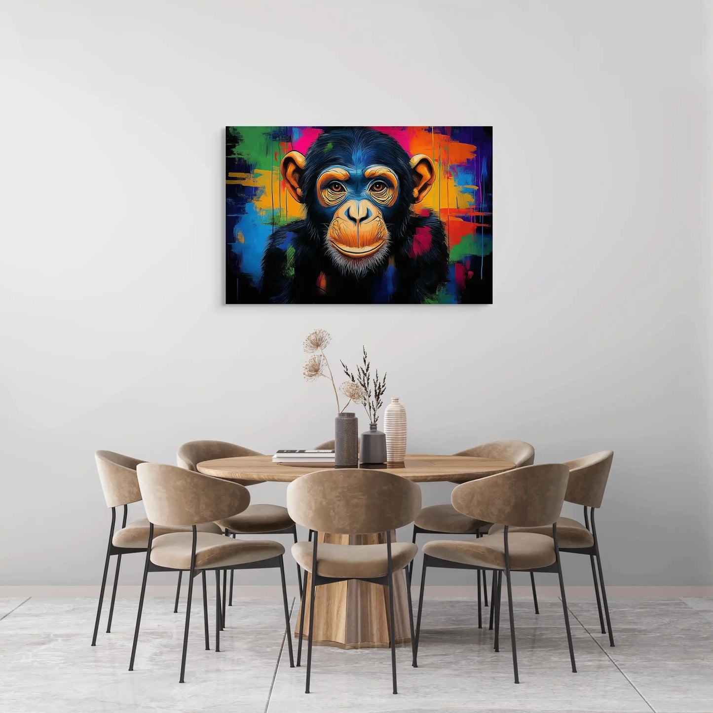 Toile Singe Coloré : Festival Pop Affiches, reproductions et œuvres graphiques Art Virtuoso
