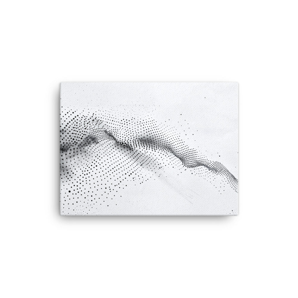 Tableau Abstrait Minimaliste - Harmonie en Noir et Blanc Art Virtuoso S